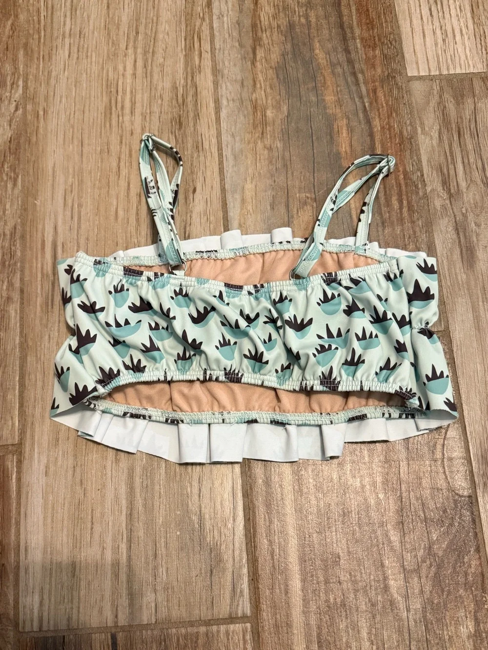 Kornti Jeane Mint Bowls Mini Oversized Ruffle Top